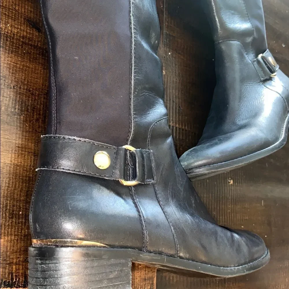 Steve Madden Ryder Knee-High Zip up Women's Boots Stretch calf Size 8.5